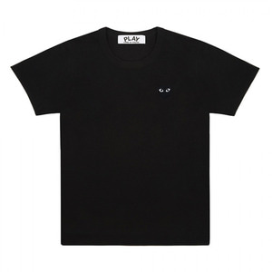[정품] 꼼데가르송 PLAY 블랙 티셔츠 원포인트 블랙하트 반팔 -남녀 공용-